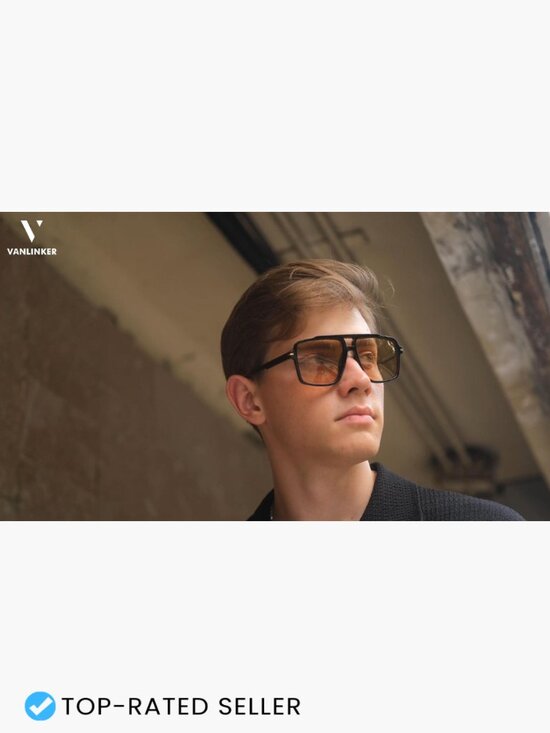 Polarized Oversized Aviator Sunglasses Retro Square Frame UV Protection main image 6